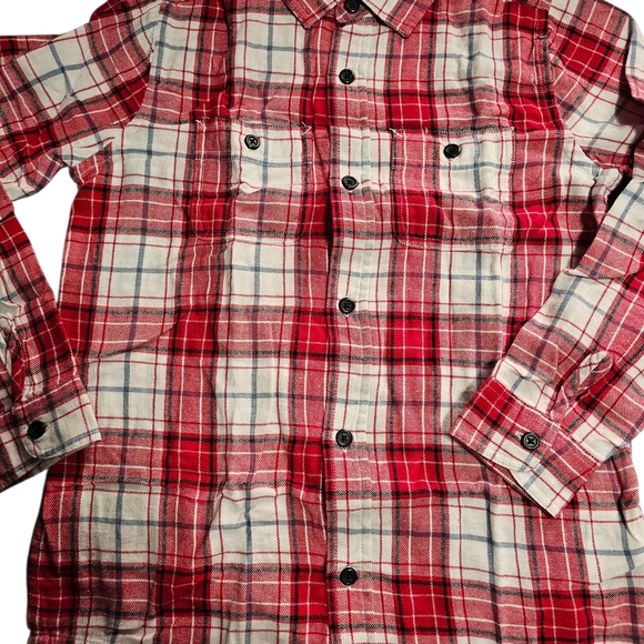 The Children's Place Red and White Plaid Shirt - Picture 2 of 4